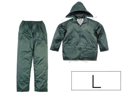 Conjunto de chuva deltaplus 400 poliester/pvc verde tamanho l , Deltaplus , 154366 , 3295249004941